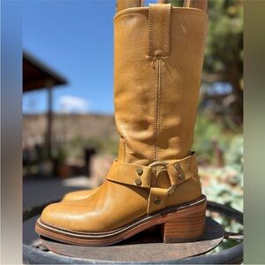 Frye Women's Heeled Boots in Mustard Yellow